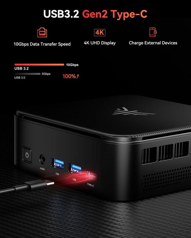 ミニPC Ryzen 5 minipc 16GB DDR4 512GB GenMachine Mini PC AMD Ryzen 5 4500U, Mini computador de alto